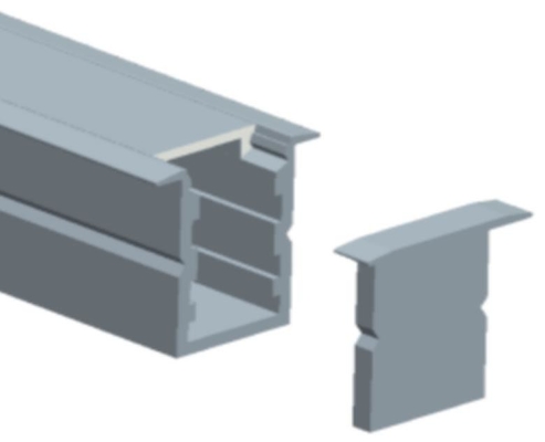 6063 LED Light Aluminium Profile 18 X 15mm LED Recessed Profile