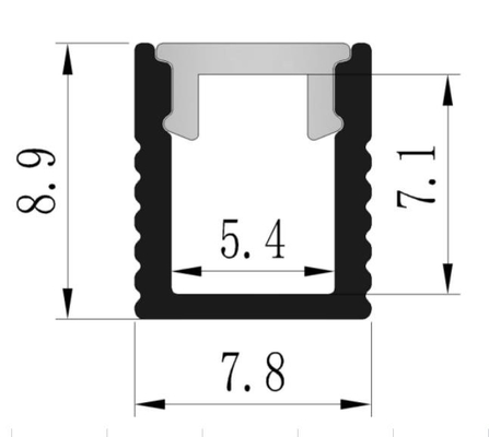 Anodized LED Light Aluminium Profile 7.8 X 8.9mm LED dải kênh