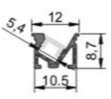 Cấu hình ánh sáng dải đèn bằng nhôm Led gắn xả 10,5 X 8,7mm RoHS